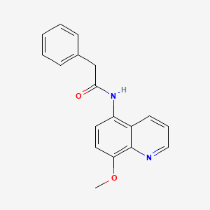 molecular formula C18H16N2O2 B11337494 N-(8-methoxyquinolin-5-yl)-2-phenylacetamide 