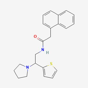 2-(naphthalen-1-yl)-N-[2-(pyrrolidin-1-yl)-2-(thiophen-2-yl)ethyl]acetamide