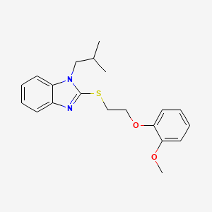 2-{[2-(2-methoxyphenoxy)ethyl]sulfanyl}-1-(2-methylpropyl)-1H-benzimidazole