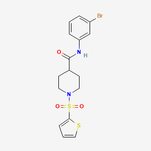 N-(3-bromophenyl)-1-(thiophen-2-ylsulfonyl)piperidine-4-carboxamide