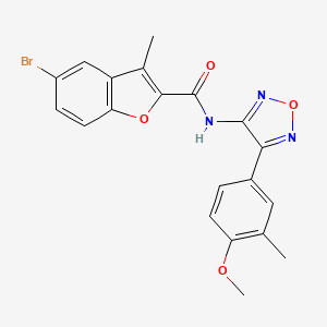 5-bromo-N-[4-(4-methoxy-3-methylphenyl)-1,2,5-oxadiazol-3-yl]-3-methyl-1-benzofuran-2-carboxamide