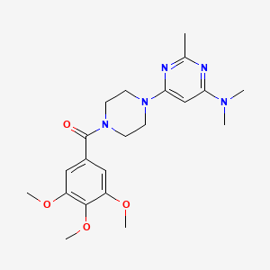 molecular formula C21H29N5O4 B11337576 N,N,2-trimethyl-6-[4-(3,4,5-trimethoxybenzoyl)piperazin-1-yl]pyrimidin-4-amine 