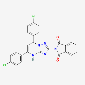 2-[5,7-bis(4-chlorophenyl)-3,7-dihydro[1,2,4]triazolo[1,5-a]pyrimidin-2-yl]-1H-isoindole-1,3(2H)-dione