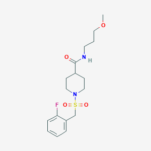 1-[(2-fluorobenzyl)sulfonyl]-N-(3-methoxypropyl)piperidine-4-carboxamide