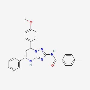 molecular formula C26H23N5O2 B11337622 N-[7-(4-methoxyphenyl)-5-phenyl-3,7-dihydro[1,2,4]triazolo[1,5-a]pyrimidin-2-yl]-4-methylbenzamide 