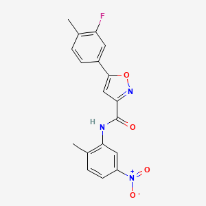 5-(3-fluoro-4-methylphenyl)-N-(2-methyl-5-nitrophenyl)-1,2-oxazole-3-carboxamide