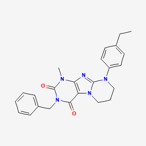 molecular formula C24H25N5O2 B11337640 3-benzyl-9-(4-ethylphenyl)-1-methyl-7,8-dihydro-6H-purino[7,8-a]pyrimidine-2,4-dione 