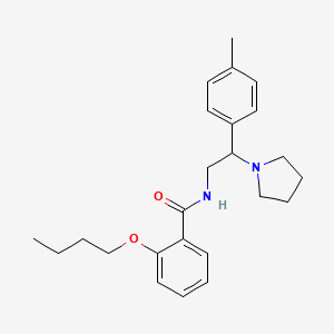 molecular formula C24H32N2O2 B11337643 2-butoxy-N-[2-(4-methylphenyl)-2-(pyrrolidin-1-yl)ethyl]benzamide 