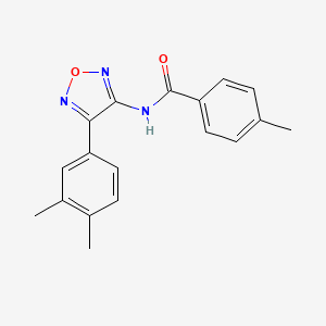 N-[4-(3,4-dimethylphenyl)-1,2,5-oxadiazol-3-yl]-4-methylbenzamide