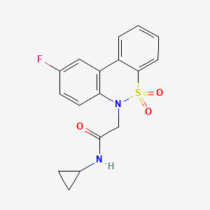 N-cyclopropyl-2-(9-fluoro-5,5-dioxido-6H-dibenzo[c,e][1,2]thiazin-6-yl)acetamide