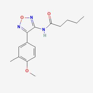 N-[4-(4-methoxy-3-methylphenyl)-1,2,5-oxadiazol-3-yl]pentanamide