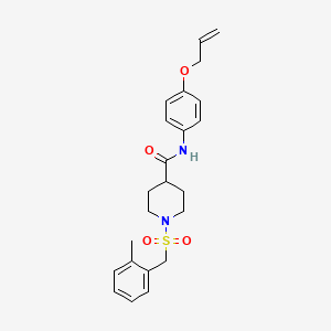 1-[(2-methylbenzyl)sulfonyl]-N-[4-(prop-2-en-1-yloxy)phenyl]piperidine-4-carboxamide