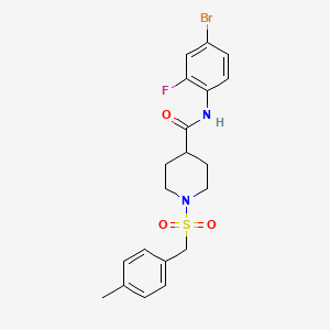 N-(4-bromo-2-fluorophenyl)-1-[(4-methylbenzyl)sulfonyl]piperidine-4-carboxamide