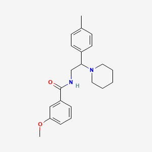 3-methoxy-N-[2-(4-methylphenyl)-2-(piperidin-1-yl)ethyl]benzamide