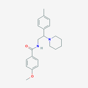 4-methoxy-N-[2-(4-methylphenyl)-2-(piperidin-1-yl)ethyl]benzamide