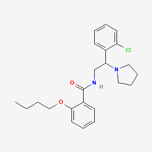 molecular formula C23H29ClN2O2 B11337776 2-butoxy-N-[2-(2-chlorophenyl)-2-(pyrrolidin-1-yl)ethyl]benzamide 