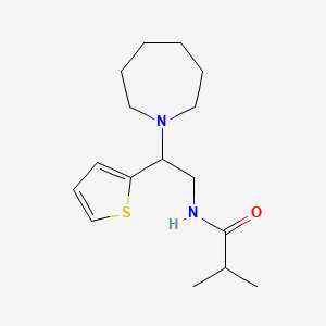 molecular formula C16H26N2OS B11337777 N-[2-(azepan-1-yl)-2-(thiophen-2-yl)ethyl]-2-methylpropanamide 