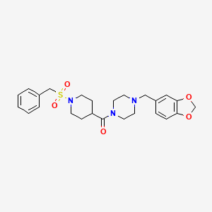 molecular formula C25H31N3O5S B11337793 [4-(1,3-Benzodioxol-5-ylmethyl)piperazin-1-yl][1-(benzylsulfonyl)piperidin-4-yl]methanone 