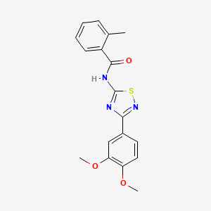 N-[3-(3,4-dimethoxyphenyl)-1,2,4-thiadiazol-5-yl]-2-methylbenzamide