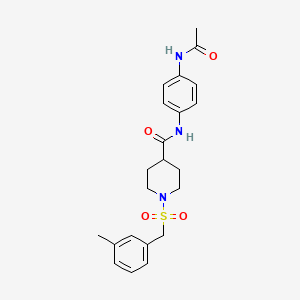 N-[4-(acetylamino)phenyl]-1-[(3-methylbenzyl)sulfonyl]piperidine-4-carboxamide