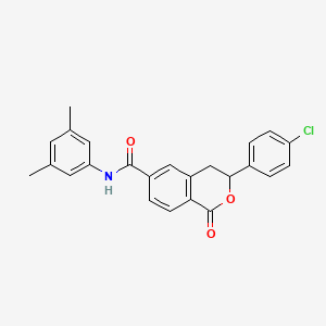 3-(4-chlorophenyl)-N-(3,5-dimethylphenyl)-1-oxo-3,4-dihydro-1H-isochromene-6-carboxamide