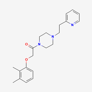 molecular formula C21H27N3O2 B11337860 2-(2,3-Dimethylphenoxy)-1-{4-[2-(pyridin-2-yl)ethyl]piperazin-1-yl}ethanone 