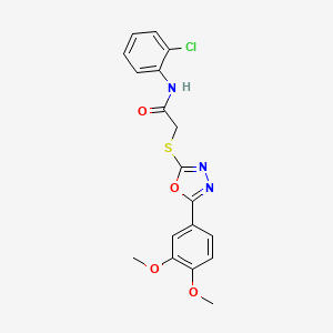 N-(2-chlorophenyl)-2-{[5-(3,4-dimethoxyphenyl)-1,3,4-oxadiazol-2-yl]sulfanyl}acetamide