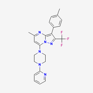 5-Methyl-3-(4-methylphenyl)-7-(4-pyridin-2-ylpiperazin-1-yl)-2-(trifluoromethyl)pyrazolo[1,5-a]pyrimidine