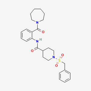 N-[2-(azepan-1-ylcarbonyl)phenyl]-1-(benzylsulfonyl)piperidine-4-carboxamide