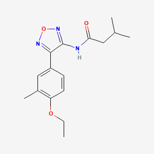 N-[4-(4-ethoxy-3-methylphenyl)-1,2,5-oxadiazol-3-yl]-3-methylbutanamide