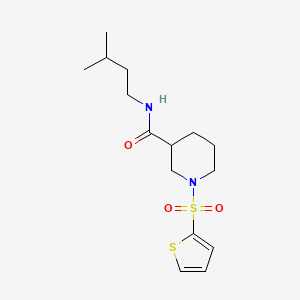 N-(3-methylbutyl)-1-(thiophen-2-ylsulfonyl)piperidine-3-carboxamide