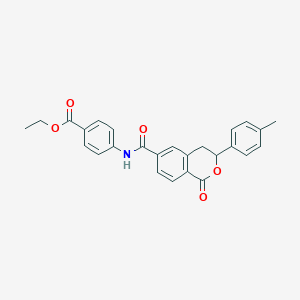 ethyl 4-({[3-(4-methylphenyl)-1-oxo-3,4-dihydro-1H-isochromen-6-yl]carbonyl}amino)benzoate