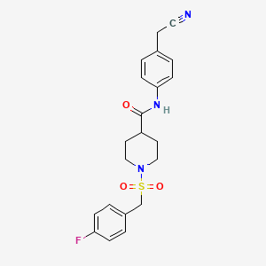 N-[4-(cyanomethyl)phenyl]-1-[(4-fluorobenzyl)sulfonyl]piperidine-4-carboxamide