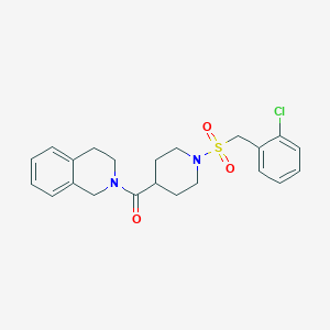 {1-[(2-chlorobenzyl)sulfonyl]piperidin-4-yl}(3,4-dihydroisoquinolin-2(1H)-yl)methanone