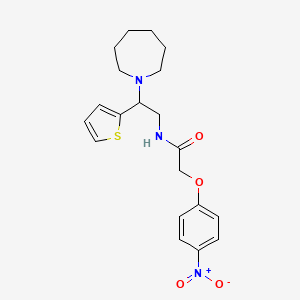 molecular formula C20H25N3O4S B11337976 N-[2-(azepan-1-yl)-2-(thiophen-2-yl)ethyl]-2-(4-nitrophenoxy)acetamide 