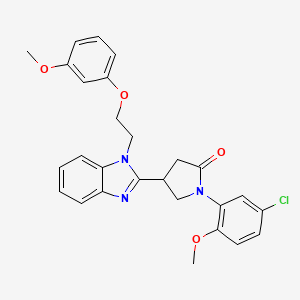 1-(5-chloro-2-methoxyphenyl)-4-{1-[2-(3-methoxyphenoxy)ethyl]-1H-benzimidazol-2-yl}pyrrolidin-2-one