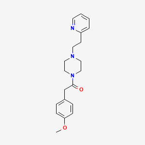 2-(4-Methoxyphenyl)-1-{4-[2-(pyridin-2-yl)ethyl]piperazin-1-yl}ethanone