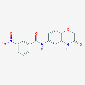 molecular formula C15H11N3O5 B11338008 3-nitro-N-(3-oxo-3,4-dihydro-2H-1,4-benzoxazin-6-yl)benzamide 