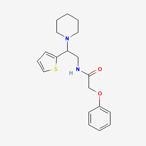 2-phenoxy-N-[2-(piperidin-1-yl)-2-(thiophen-2-yl)ethyl]acetamide