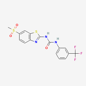 3-(6-Methanesulfonyl-1,3-benzothiazol-2-yl)-1-[3-(trifluoromethyl)phenyl]urea