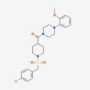 {1-[(4-Chlorobenzyl)sulfonyl]piperidin-4-yl}[4-(2-methoxyphenyl)piperazin-1-yl]methanone