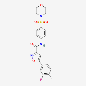 5-(3-fluoro-4-methylphenyl)-N-[4-(morpholin-4-ylsulfonyl)phenyl]-1,2-oxazole-3-carboxamide