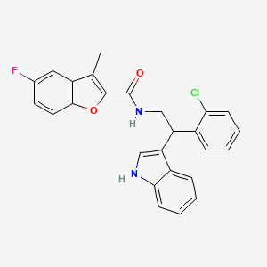 N-[2-(2-chlorophenyl)-2-(1H-indol-3-yl)ethyl]-5-fluoro-3-methyl-1-benzofuran-2-carboxamide