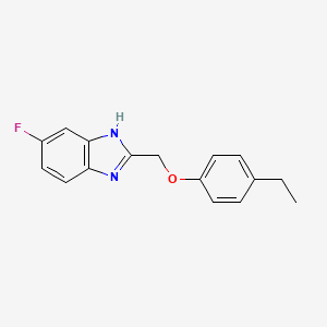 molecular formula C16H15FN2O B11338073 2-[(4-ethylphenoxy)methyl]-5-fluoro-1H-benzimidazole 