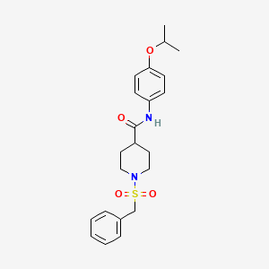 1-(benzylsulfonyl)-N-[4-(propan-2-yloxy)phenyl]piperidine-4-carboxamide