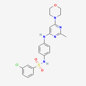 3-chloro-N-(4-((2-methyl-6-morpholinopyrimidin-4-yl)amino)phenyl)benzenesulfonamide