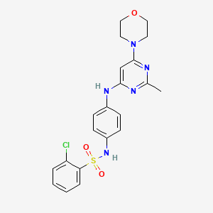 2-chloro-N-(4-((2-methyl-6-morpholinopyrimidin-4-yl)amino)phenyl)benzenesulfonamide