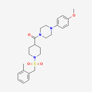 [4-(4-Methoxyphenyl)piperazin-1-yl]{1-[(2-methylbenzyl)sulfonyl]piperidin-4-yl}methanone