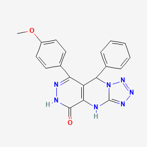 10-(4-methoxyphenyl)-8-phenyl-2,4,5,6,7,11,12-heptazatricyclo[7.4.0.03,7]trideca-1(9),3,5,10-tetraen-13-one