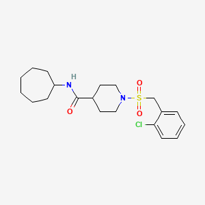 1-[(2-chlorobenzyl)sulfonyl]-N-cycloheptylpiperidine-4-carboxamide